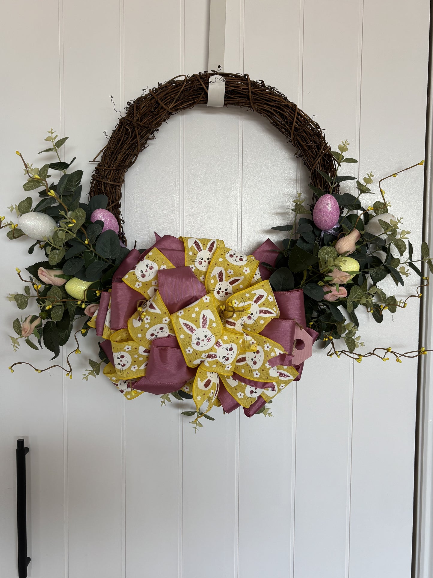 Pink/Yellow Grapevine Wreath