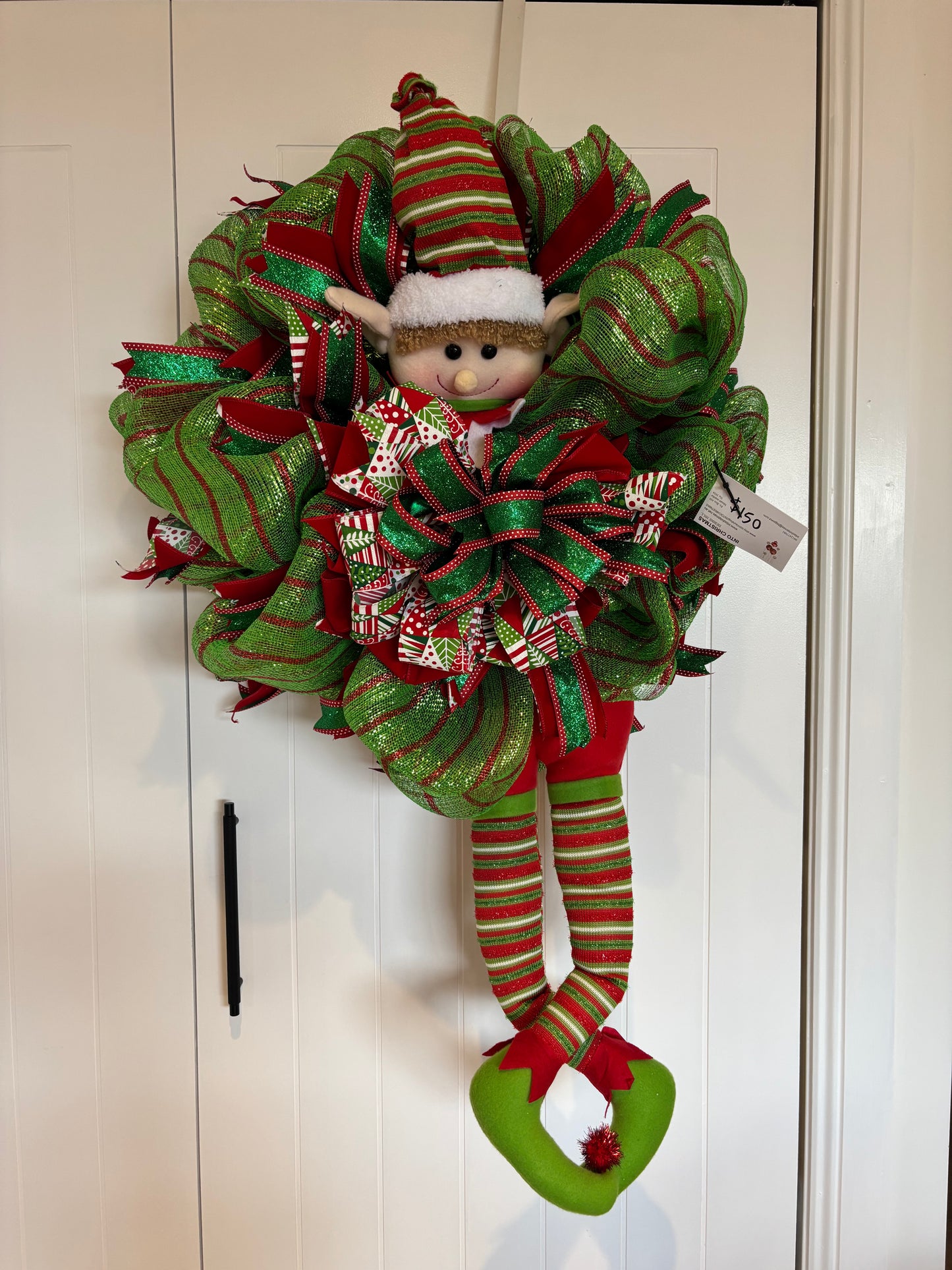 Stripe Elf Wreath