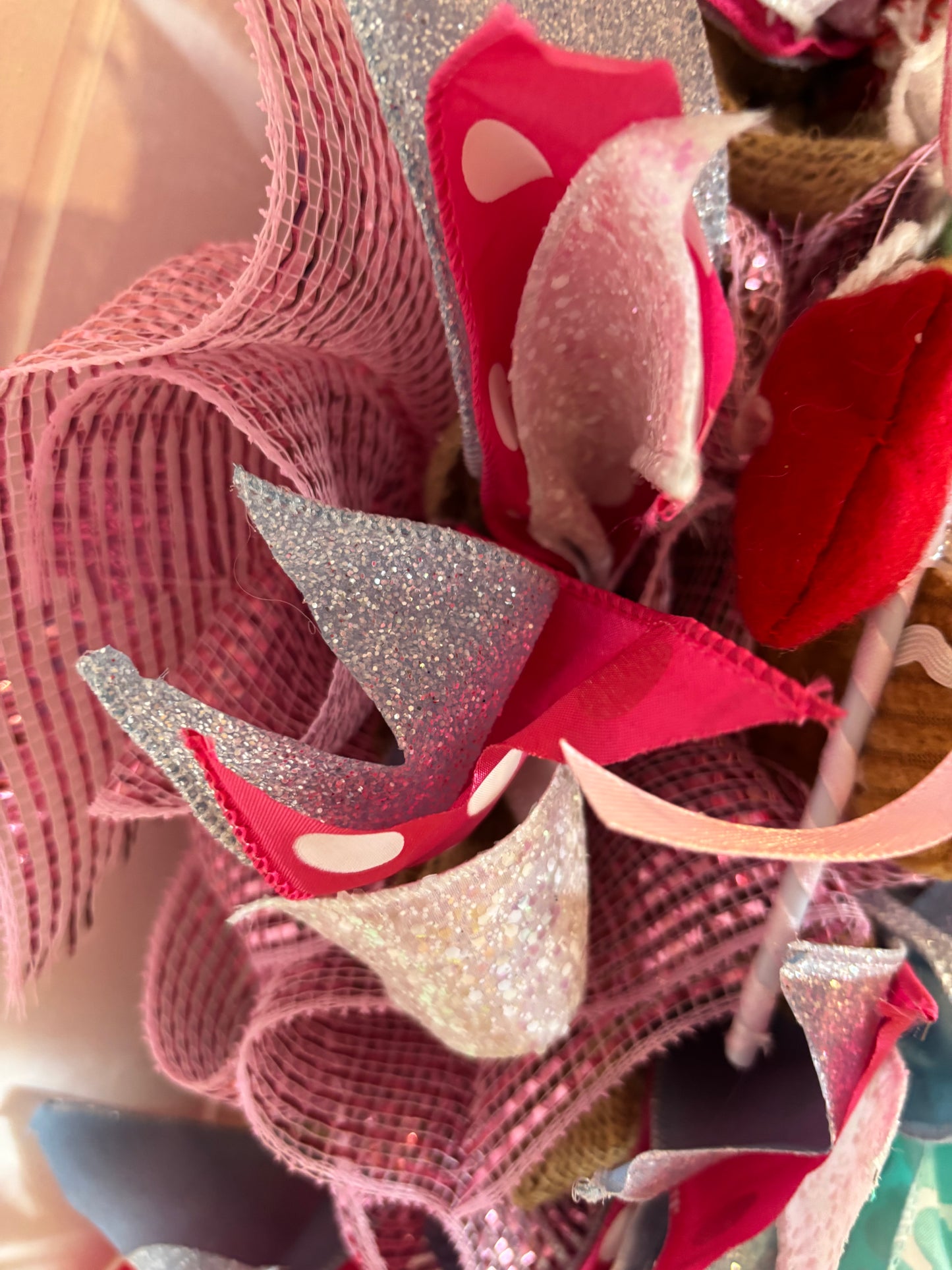 Pastel Pink Gingerbread Wreath