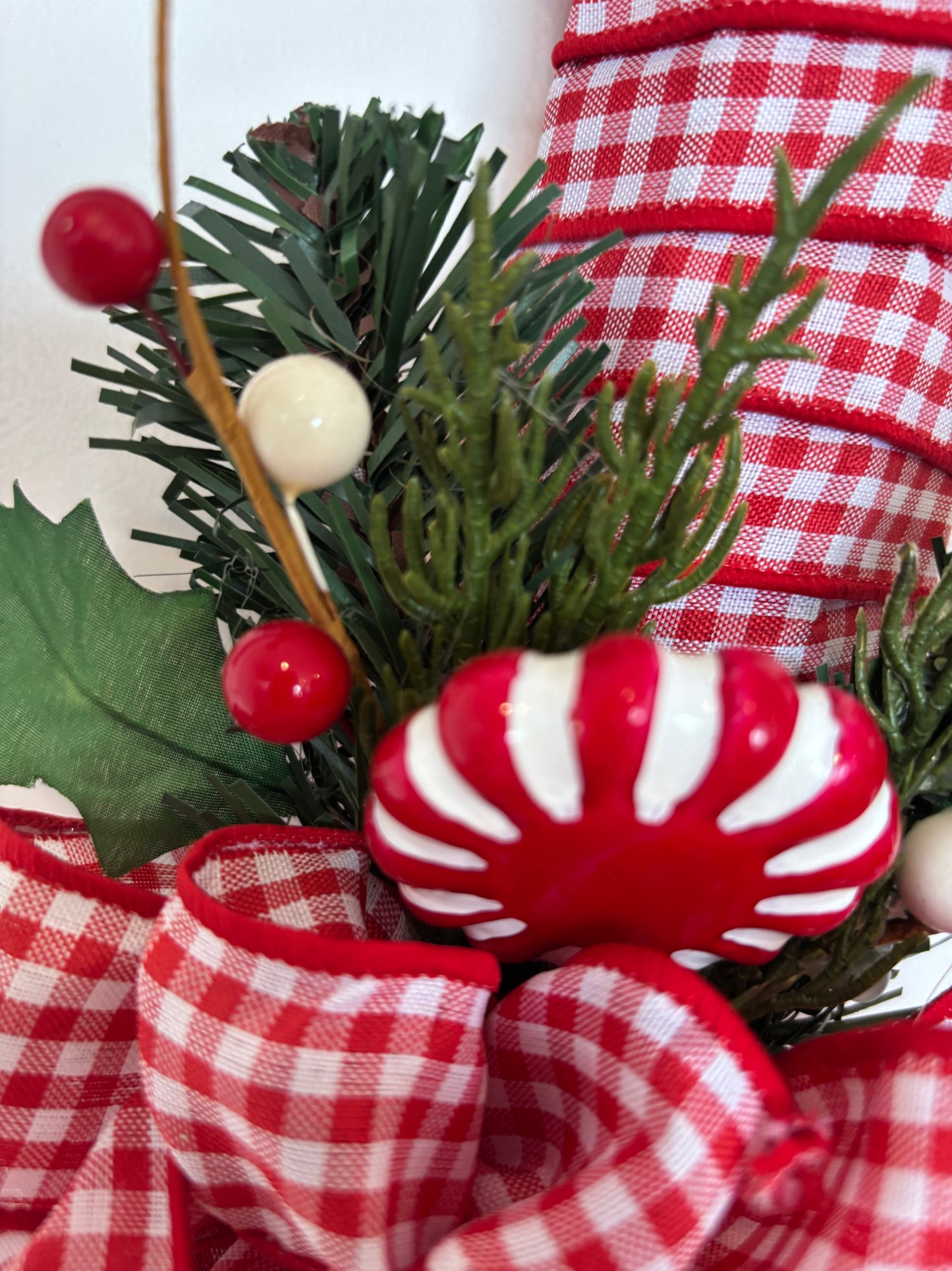 Gingham Red/White Candycane